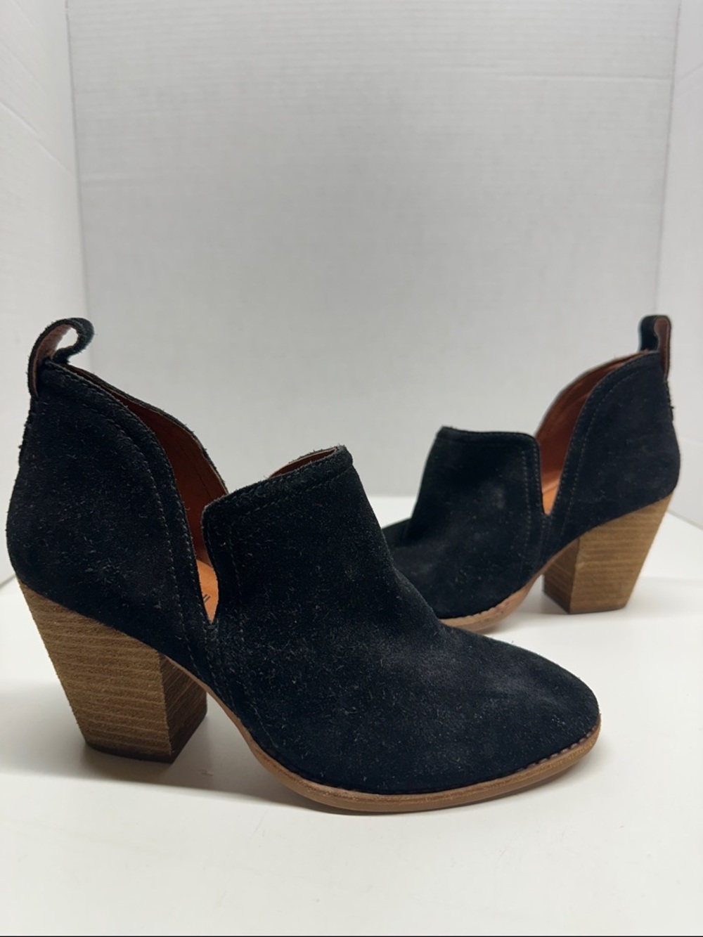 Jeffrey Campbell Rosalee Ankle Boots High Heel Bootie Suede Boot Black Size 8